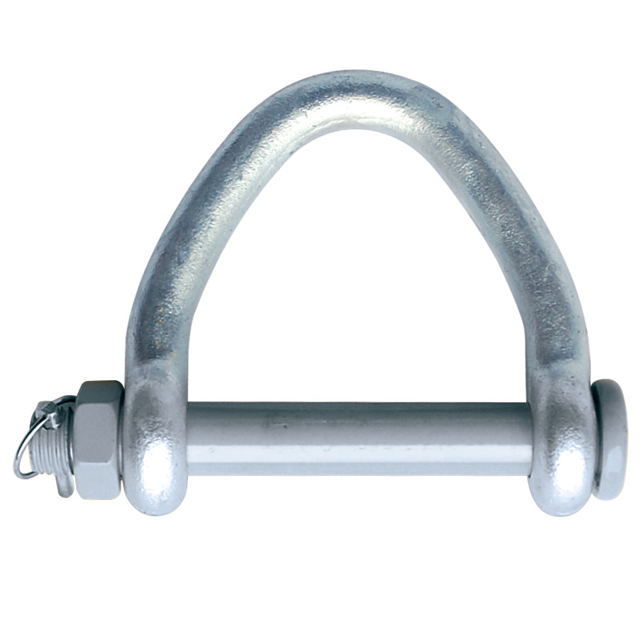 1-1/4 Inch 12 Ton Galvanized Safety Bolt Anchor Shackle, D Ring Clevis, Lifting Rigging