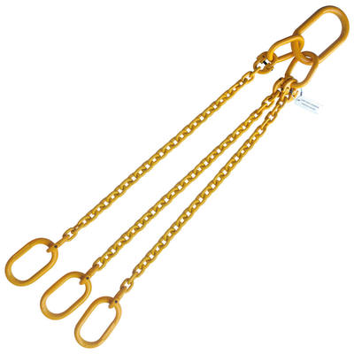 5/8" x 4' G80 Chain Sling with Master Link Triple Leg