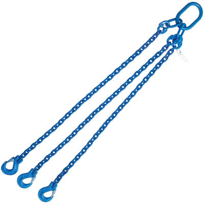 1/4"x16' Grade 100 Chain Sling with Sling Hook Triple Leg
