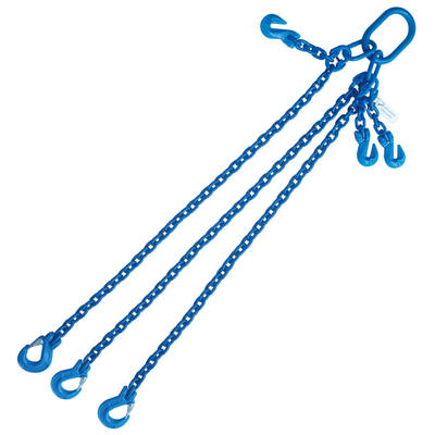 3/8"x6' G100 Adjustable Chain Sling with Sling Hook Triple Leg