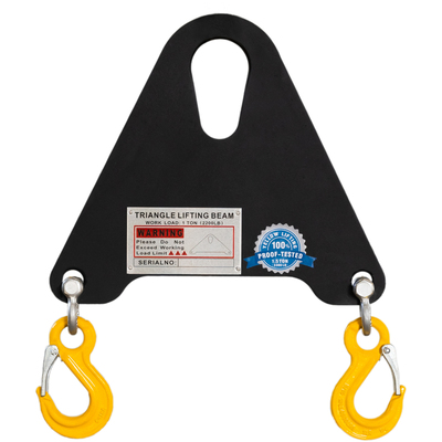 1T x 1FT Triangle Steel Lifting Beam w/Shackle and Sling Hook