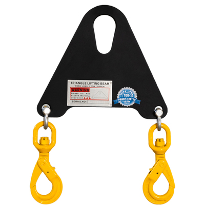 1T x 1FT Triangle Steel Lifting Beam w/Shackle and Swivel Hook