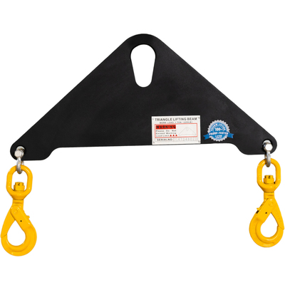 1T x 2FT Triangle Steel Lifting Beam w/Shackle and Swivel Hook