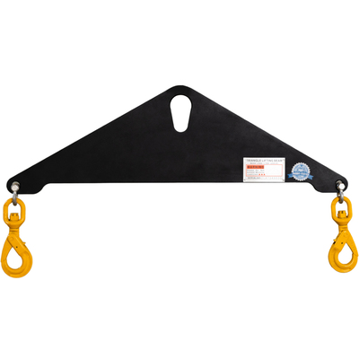 1T x 3FT Triangle Steel Lifting Beam w/Shackle and Swivel Hook