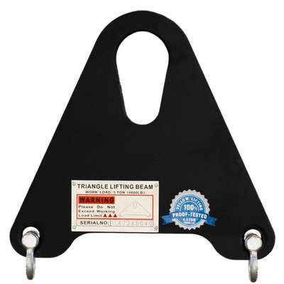 3T x 1FT Triangle Steel Lifting Beam w/ Shackle