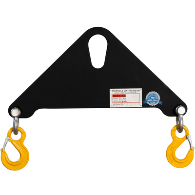 3T x 2FT Triangle Steel Lifting Beam w/Shackle and Sling Hook