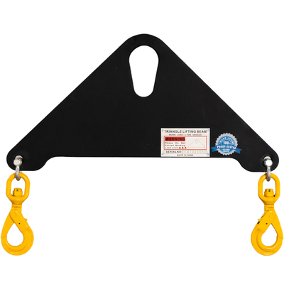 3T x 2FT Triangle Steel Lifting Beam w/Shackle and Swivel Hook