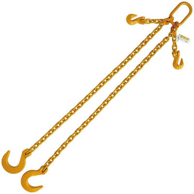 5/16"x20' Chain Sing 2 Leg G80 Adjustable with Foundry Hook