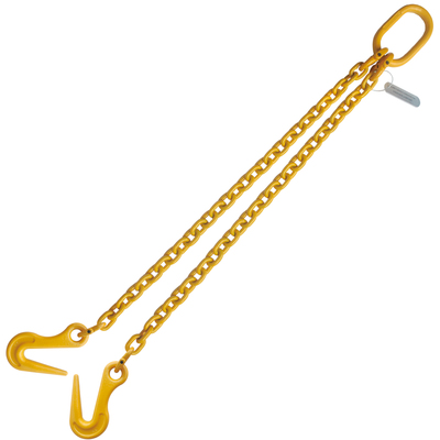 2T Grade 80 Sorting Hook with 5/16"x8' 2 Leg Chain Sling