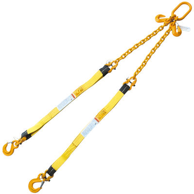 1"x6' Nylon Bridle Sling 2 Leg Adjustable w/Sling Hook 2 Ply