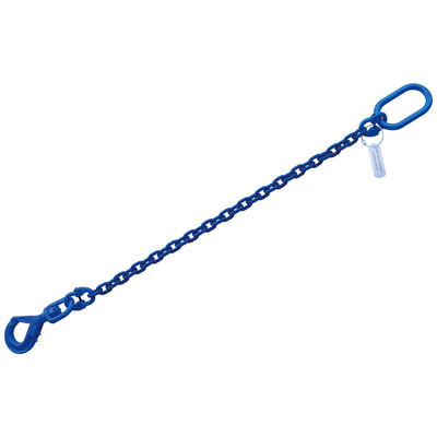 5/8"X6' G100 Chain Sling Swivel Self Locking Hook 1 Leg