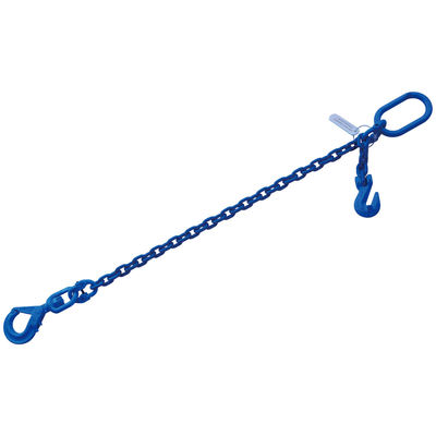 3/8"x14' G100 Chain Sling Swivel Self Lock Hook Adjustable 1 Leg
