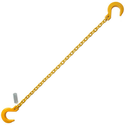 5/8" x 8' Chain Sling with Eye Foundry Hook Each End Grade 80