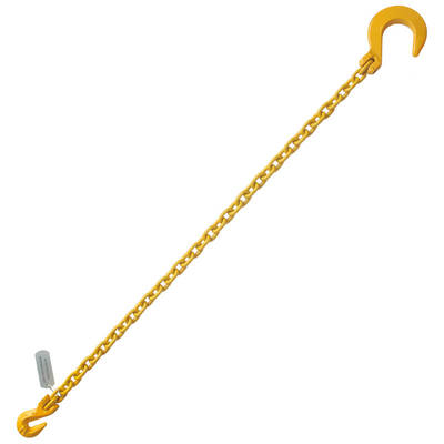 5/16"x10' Chain Sling with Grab Hook and Foundry Hook Gr. 80