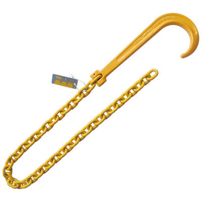 1/2"x5' 15" Axle J Hook Tow Rollback Wrecker Recovery Chain G80