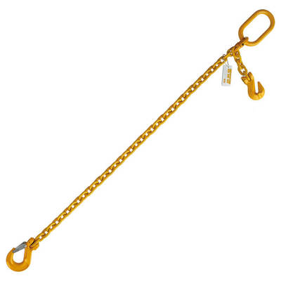 5/8" x 5' Chain Sling Single Leg G80 Adjustable with Sling Hook