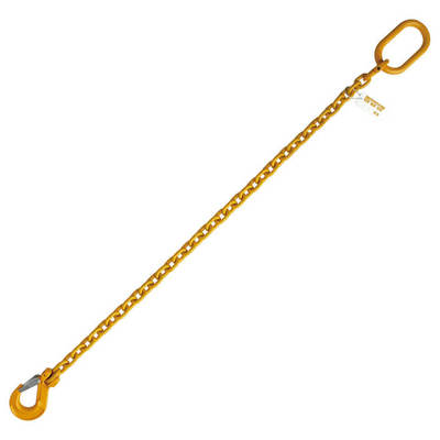 3/8" x 4' G80 Chain Lifting Sling with Sling Hook Single Leg