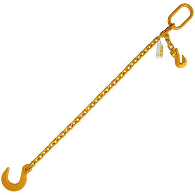 3/8"x18' Chain Sling Single Leg G80 Adjustable with Foundry Hook