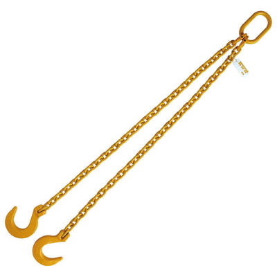 5/16"x18' G80 Chain Lifting Sling with Foundry Hook Double Leg