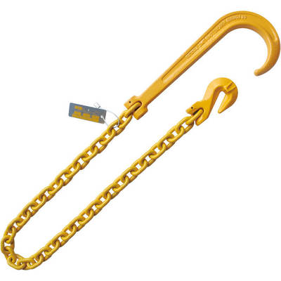 1/2"x5' 15" J Hook Grab Hook Tow Rollback Wrecker Recovery Chain