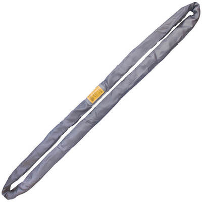 Gray 16' Endless Round Lifting Sling Grey Heavy Duty Polyester