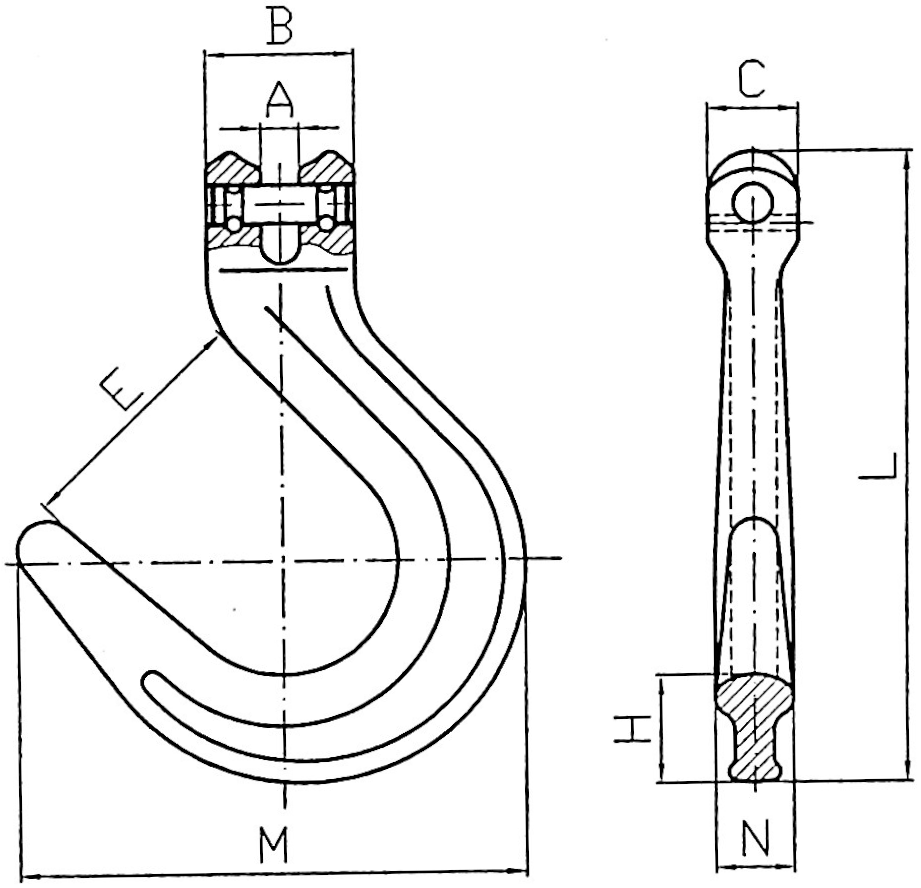 Grade 100 Clevis Foundry Hook Drawing