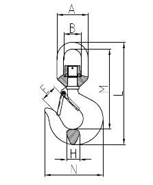 thumbnail image 2 of 3 Ton Swivel Alloy Steel Hoist Hook – Grade 80, Yellow Chromate For Wrecker Winch 2 of 6