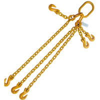 5/16" x 5' G80 Adjustable chain sling with Grab Hook 3 Leg