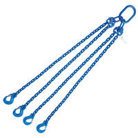 3/8" x 8' G100 Chain Sling with Sling Hook Quadruple Leg