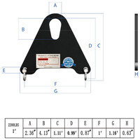 1T x 1FT Triangle Steel Lifting Beam w/ Shackle