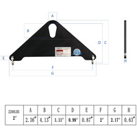 1T x 2FT Triangle Steel Lifting Beam w/ Shackle
