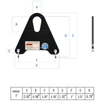 3T x 1FT Triangle Steel Lifting Beam w/ Shackle