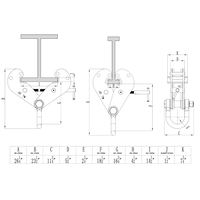 20 Ton Steel Lifting Jumbo Beam Clamp with Shackle