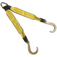 3"x24" Tow Strap V Bridle with 8" J Hook 2 Leg 5400 LBS