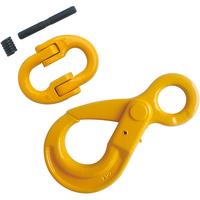 5/16" Grade 80 Eye Self Locking Hook with Connecting Link 5/16" Grade 80 Eye Self Locking Hook with Connecting Link