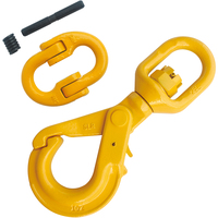5/16" Grade 80 Swivel Self Locking Hook with Connecting Link 5/16" Grade 80 Swivel Self Locking Hook with Connecting Link