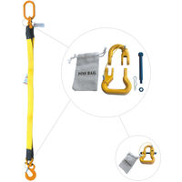 2" x 18' Nylon Bridle Sling 2 Ply Single Leg w/Safety Hook