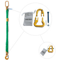 Green 10' Round Bridle Sling with Sling Hook 1 Leg
