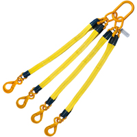 1"x16' Polyester Bridle Sling Quad Leg w/Eye Self Locking Hk 1"x16' Polyester Bridle Sling Quad Leg w/Eye Self Locking Hk