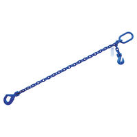 3/8"x12' G100 Chain Sling Clevis Self Lock Hook Adjustable 1 Leg