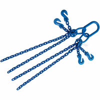 3/8"x6' Grade 100 Adjustable Chain Sling Open End 4 Leg
