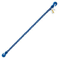 3/8"x5' G100 Lifting Chain Sling Clevis Grab Hook Each End