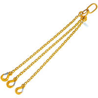1/4"x4' Grade 80 Chain Sling with Sling Hook Triple Leg