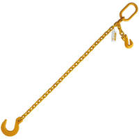 5/16" x8' Chain Sling 1 Leg G80 Adjustable with Foundry Hook