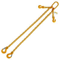 5/8" x 5' Chain Sling 2 Leg G80 Adjustable Sling Hook