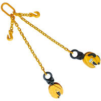Plate Clamp 3T with 3/8"X6' Chain Sling Double Leg