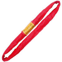 Red 20' Endless Round Lifting Sling Heavy Duty Polyester